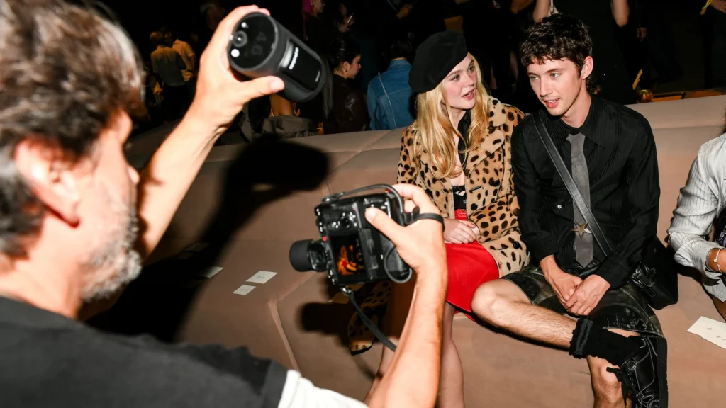 Coach Spring 2027 Runway - Elle Fanning and Troye Sivan Front Row at Pier 36